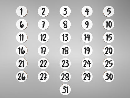 Standing Countdown Mr & Mrs Claus SVG Set 7