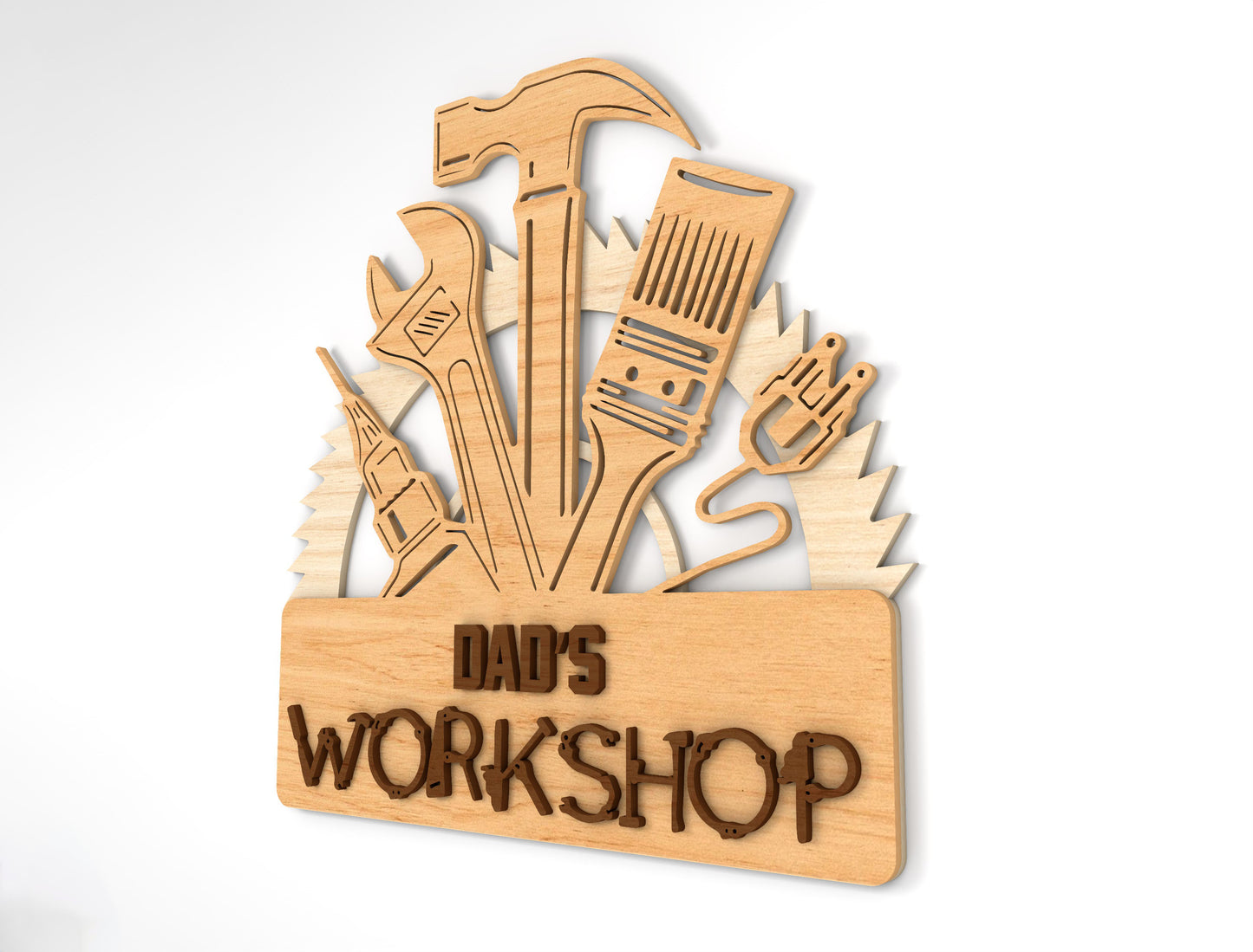 Dad Workshop Tool Sign SVG Bundle Laser Cut File for xTool and LightBurn