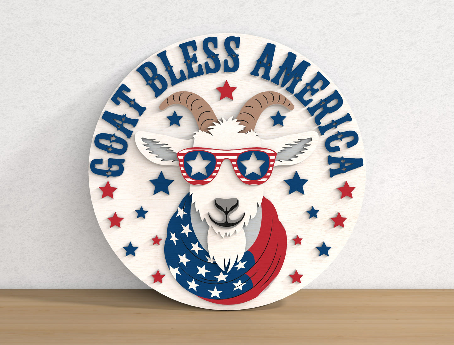 Patriotic Animal Door Hanger SVG Bundle for Glowforge
