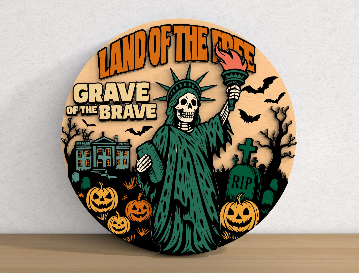 Funny Halloween Door Sign SVG Bundle 9 Designs for LightBurn Glowforge xTool