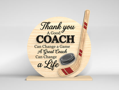 Thank You Coach Sign SVG Bundle for Glowforge and LightBurn