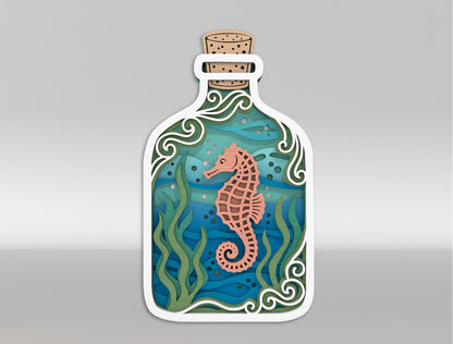 Ocean Bottle Multilayer SVG Bundle for Glowforge and xTool