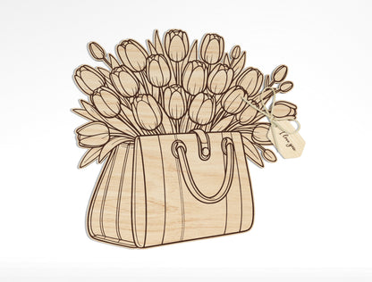 Floral Bouquet Engraving SVG Bundle Hand Drawn for Glowforge