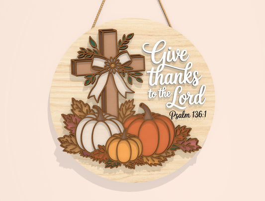 Fall Pumpkin Door Hanger SVG Bundle for Glowforge xTool LightBurn 6 Designs