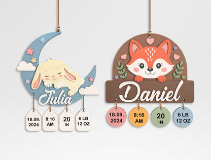 Baby Name Sign SVG Bundle Laser Cut File for Glowforge and xTool