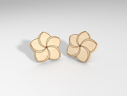 Flower Stud Earring SVG Bundle Minimal Floral for Glowforge and xTool