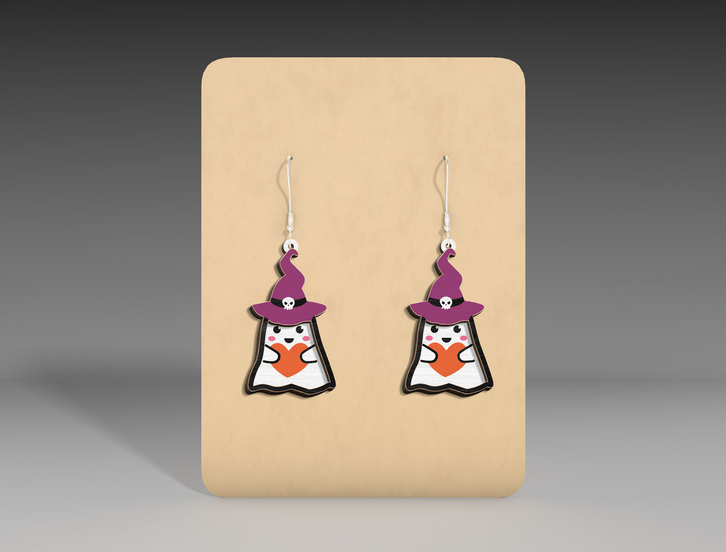 Cute Halloween Ghost Earrings SVG Bundle 17 Designs for Glowforge xTool LightBurn