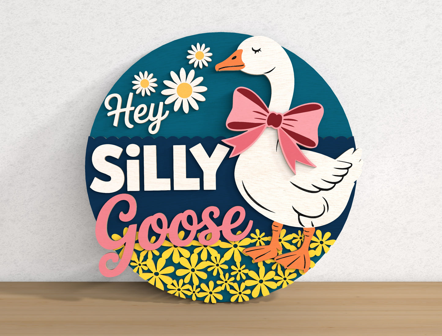 Summer Door Hanger SVG Bundle with Hey Silly Goose Sign Designs