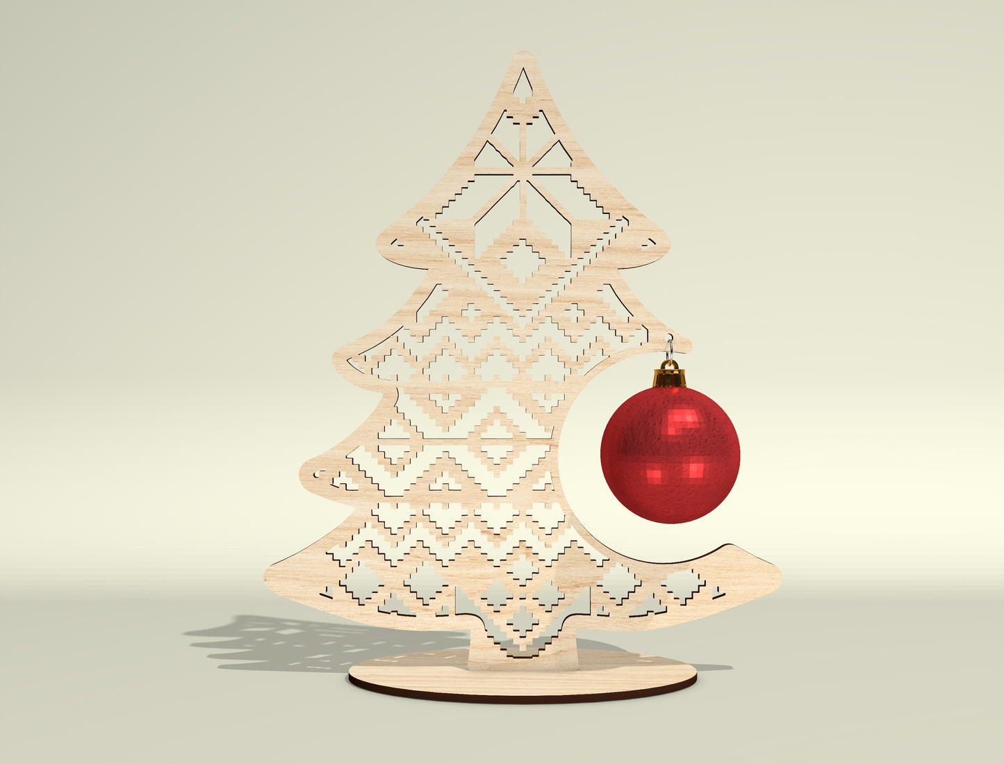 Personalized Photo Christmas Tree Ornament Laser Cut File | Ready to Cut | Glowforge, xTool, LightBurn, etc.