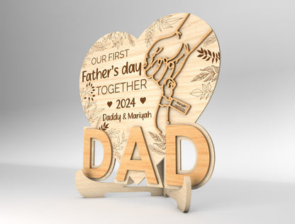 Father's Day Dad Love Sign SVG Laser Cut File for xTool and Glowforge