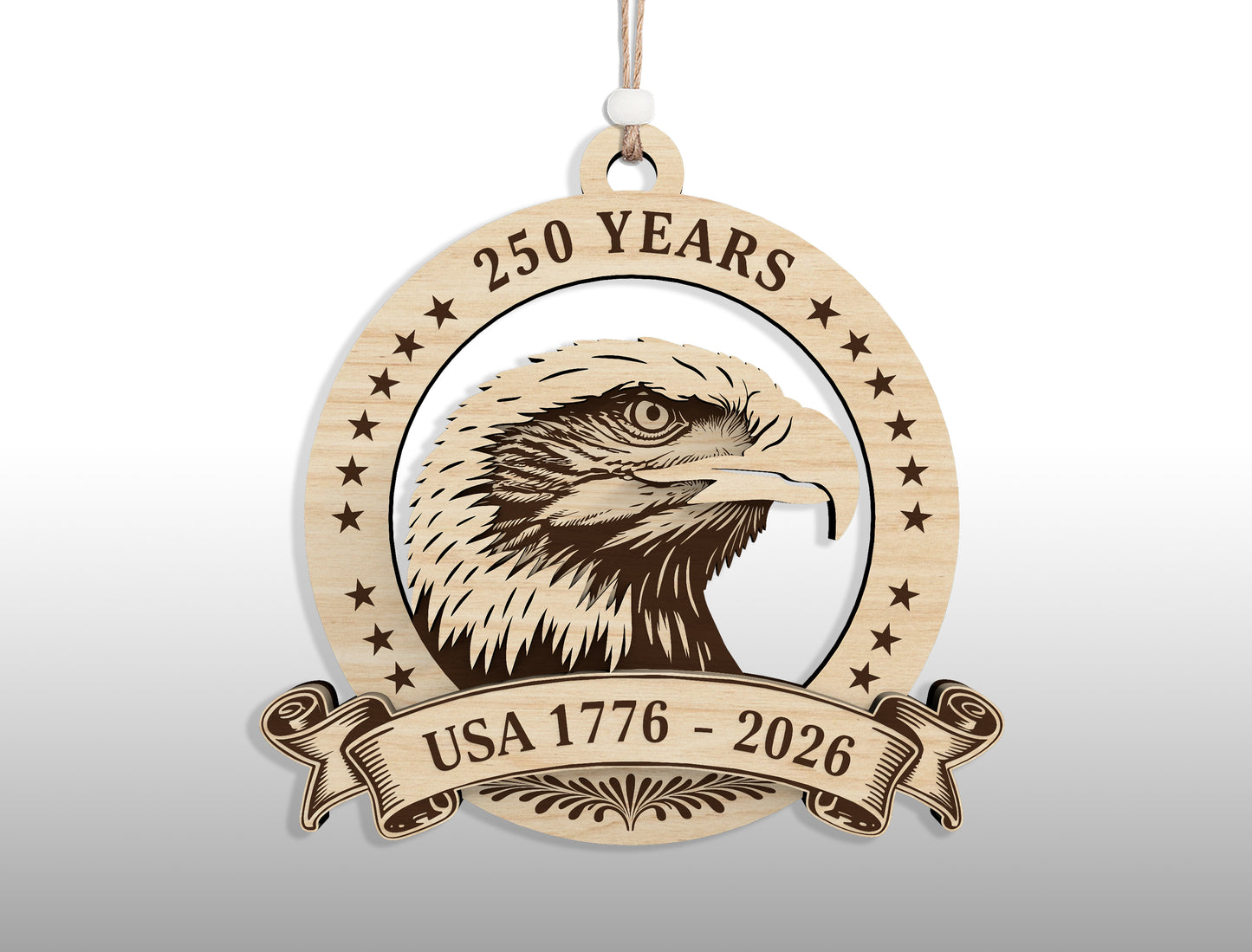 250 Years of America Ornament SVG Bundle for Glowforge