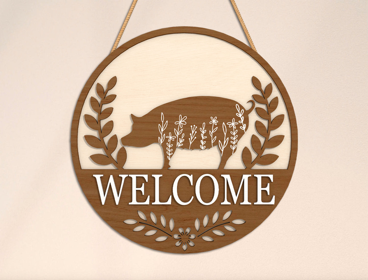 Farm Animal Welcome Sign SVG Bundle for Glowforge and LightBurn