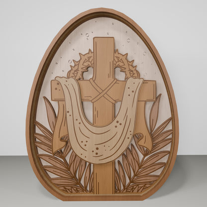 Christian Easter Jesus Cross Tabletop Scene Set SVG for LightBurn and xTool