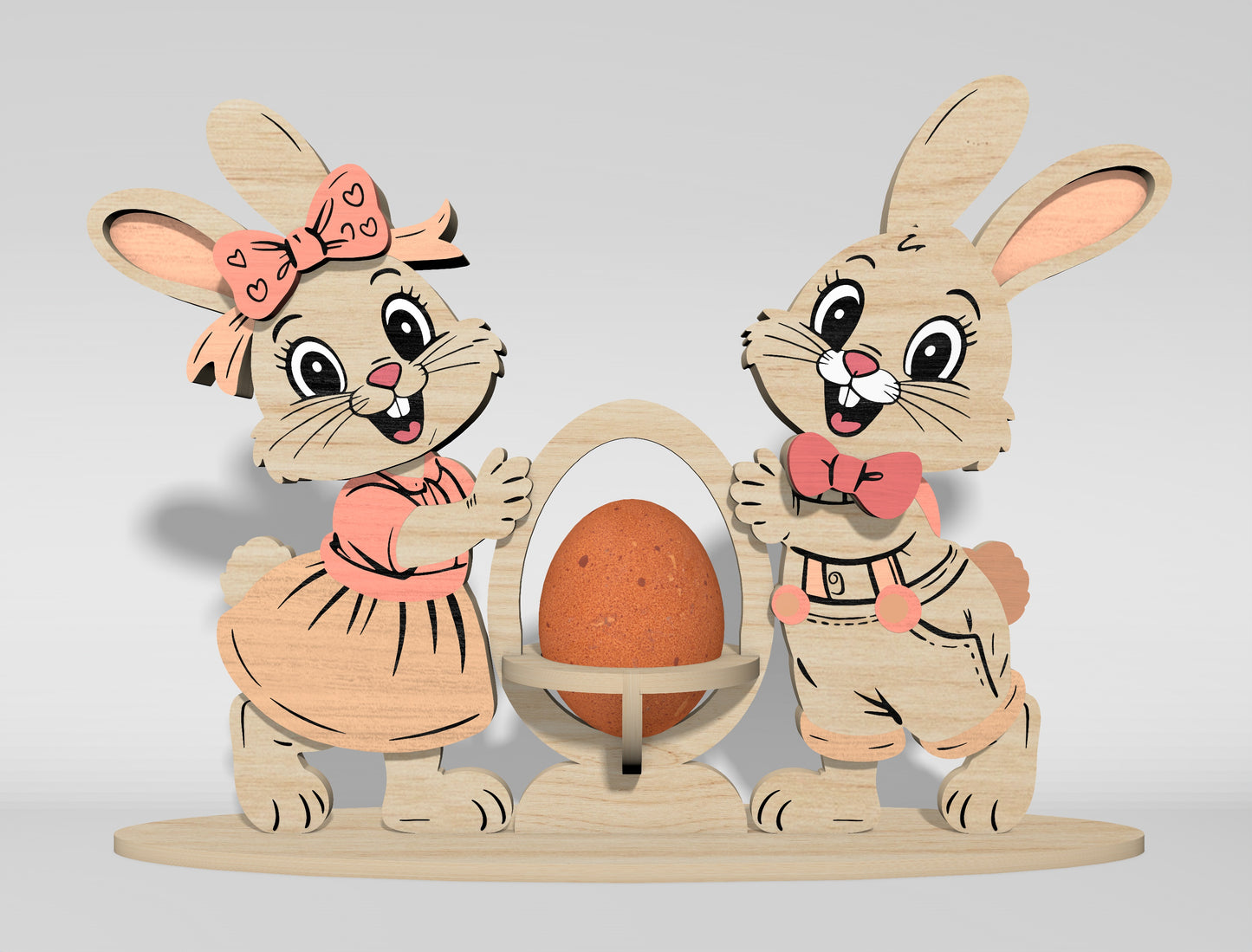 Easter Egg Holder SVG Bundle Bunny Chick 11 Designs for Glowforge and xTool