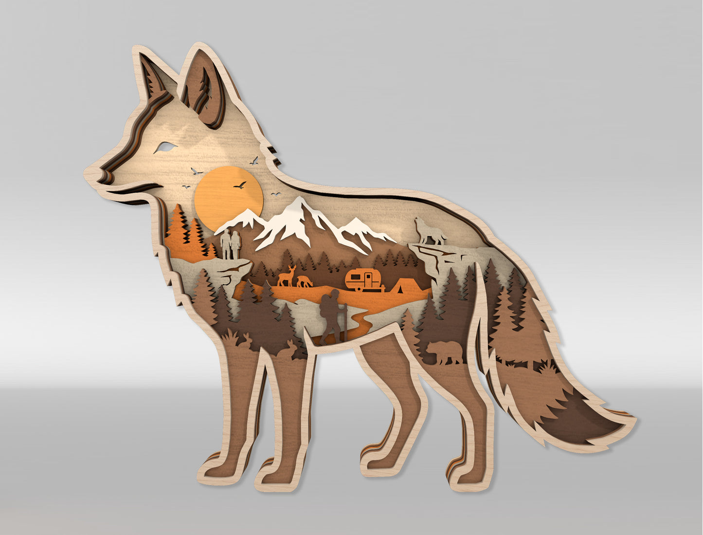 Multilayer Wildlife Animal SVG Bundle for Glowforge xTool LightBurn 10 Designs