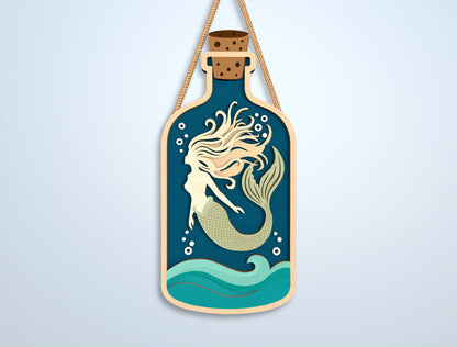 Coastal Bottle Door Sign SVG Bundle Laser Cut File for xTool
