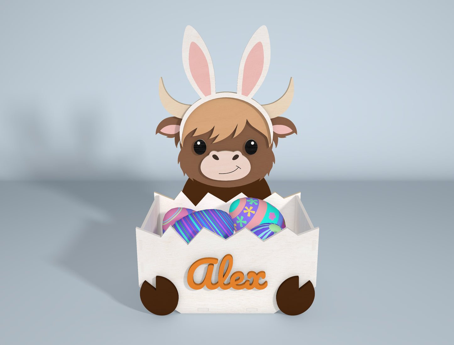 Personalized Easter Tabletop Decor SVG Laser Cut for Glowforge and xTool
