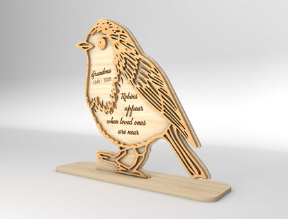 Angel Memorial Tabletop Sign SVG Plaque with Name Dates Laser Cut File for xTool
