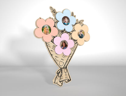 Mother's Day Flower Photo Frame SVG Bouquet for LightBurn and xTool