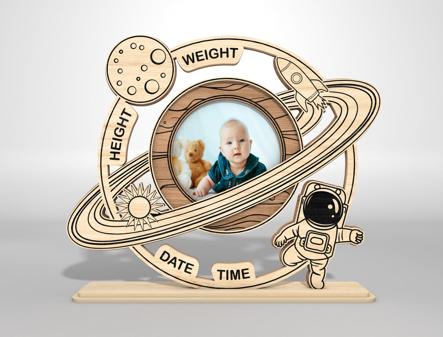 Personalized Family Photo Frame SVG Bundle for Glowforge and xTool