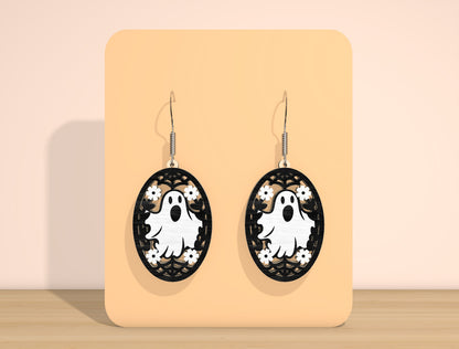 Halloween Ghost Earring SVG Bundle for Glowforge xTool LightBurn