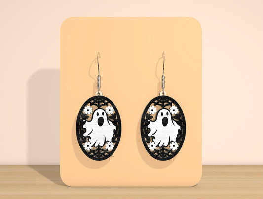 Halloween Ghost Earring SVG Bundle for Glowforge xTool LightBurn