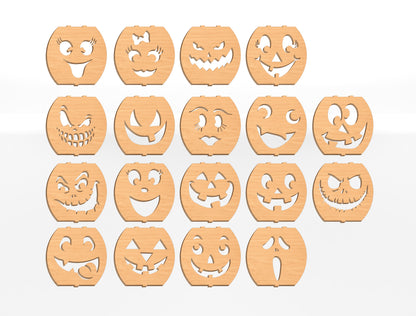 3D Pumpkin Lantern SVG Bundle Laser Cut File | 4 Pumpkin Lantern Designs | Halloween Light Decor | Glowforge, xTool, LightBurn, etc.