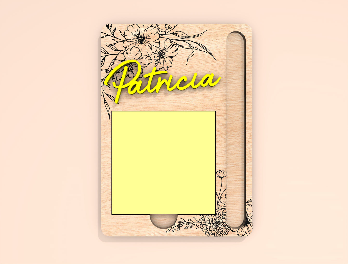 Personalized Teacher Sticky Note Holder SVG BundleLaser Cut File for Glowforge and xTool