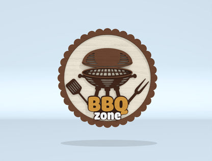 BBQ Grill Sign Bundle SVG Laser Cut File for xTool and Glowforge
