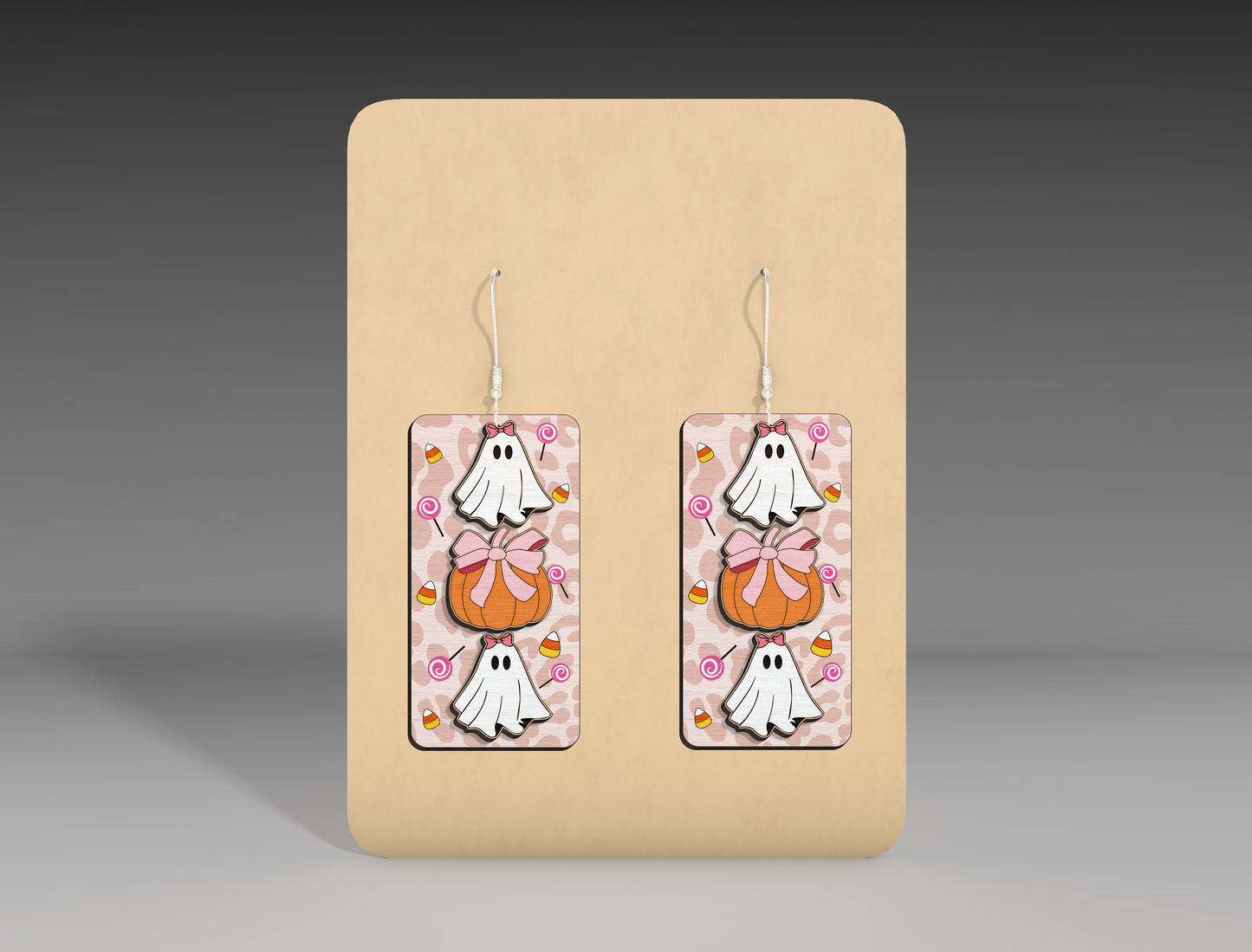 Halloween Rectangle Earrings SVG Bundle 10 Designs for Glowforge xTool