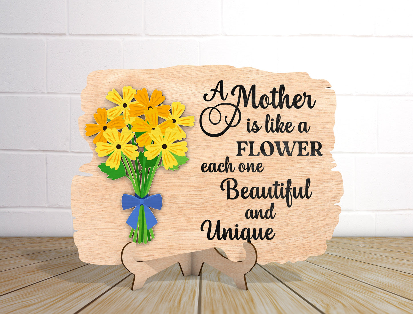Mother Flower Quote Sign SVG Bundle A Mother Is Like for Glowforge