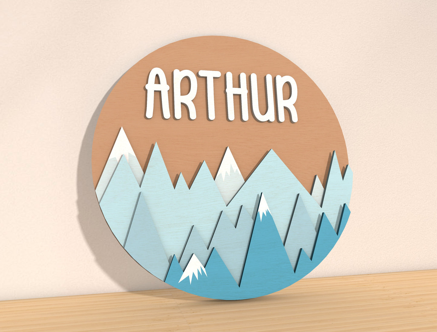 Mountain Name Sign SVG for Glowforge and xTool Laser Cut File