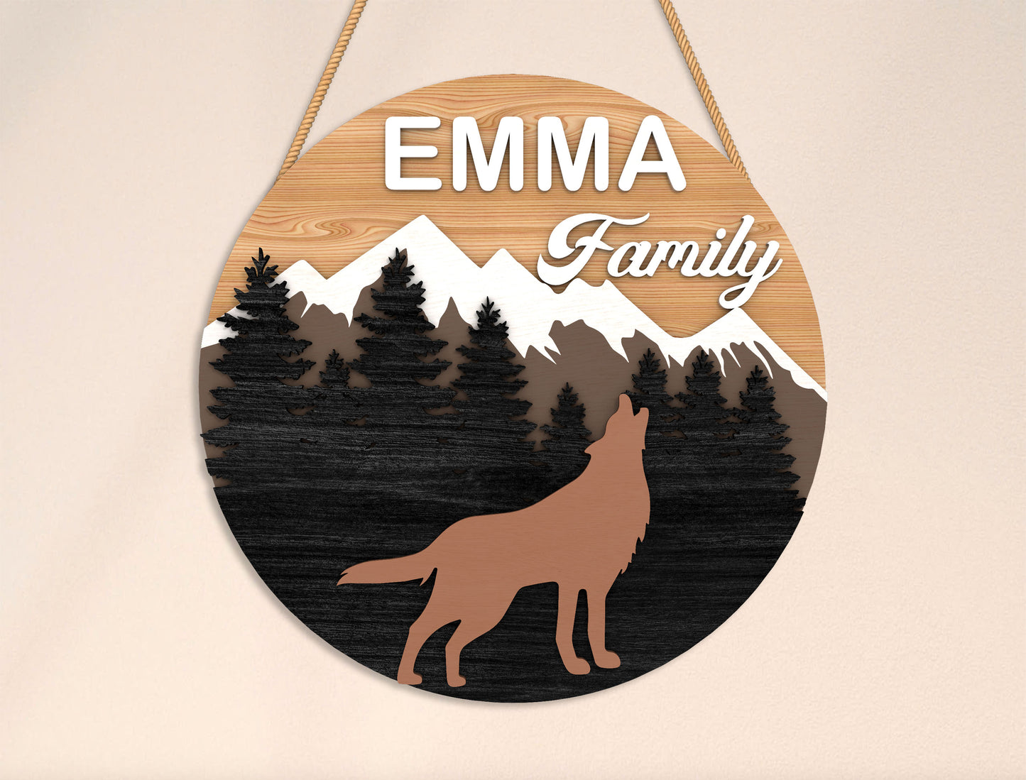 Family Name Sign SVG for Glowforge and xTool Laser Cut File