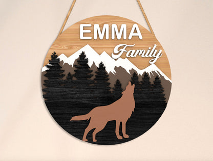 Family Name Sign SVG for Glowforge and xTool Laser Cut File