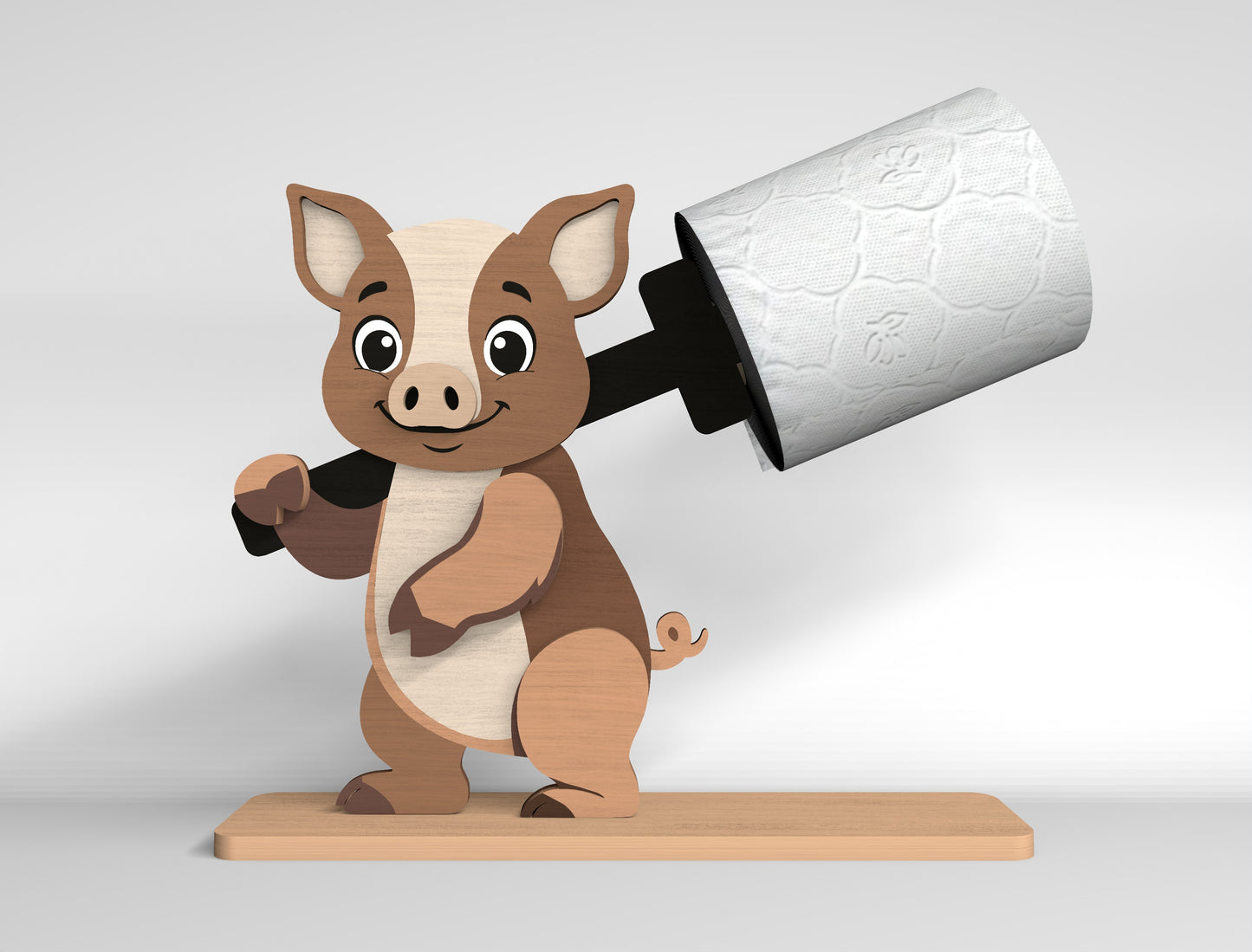 Farm Animal Toilet Paper Holder SVG Bundle for Glowforge and LightBurn