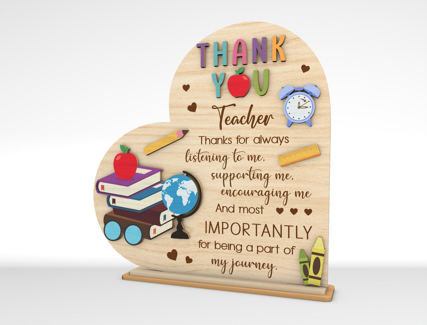 Teacher Puzzle Tabletop Sign SVG for Glowforge and LightBurn