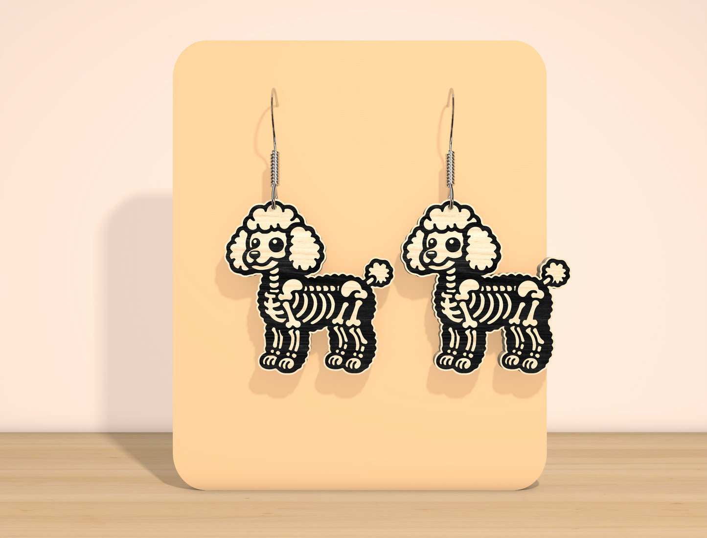 Skeleton Dog Earrings SVG Bundle for Glowforge xTool LightBurn