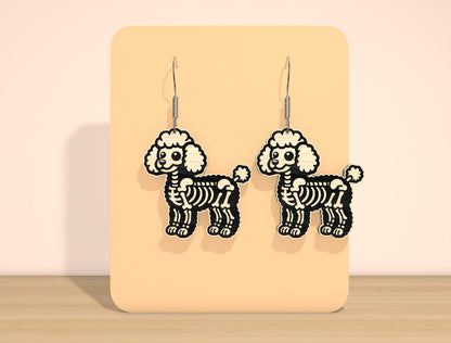 Skeleton Dog Earrings SVG Bundle for Glowforge xTool LightBurn