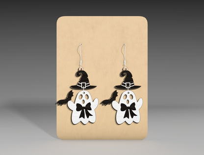 Halloween Ghost Bow Earrings SVG Bundle 11 Designs for xTool Glowforge LightBurn