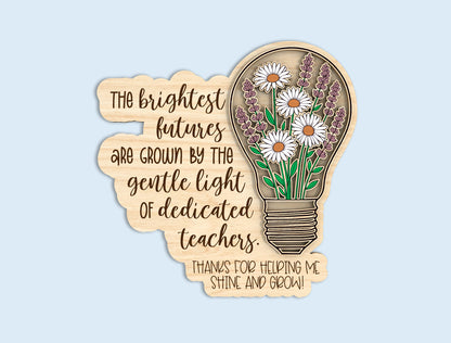 Teacher Quote Light Bulb SVG Bundle Laser Cut File for xTool and Glowforge