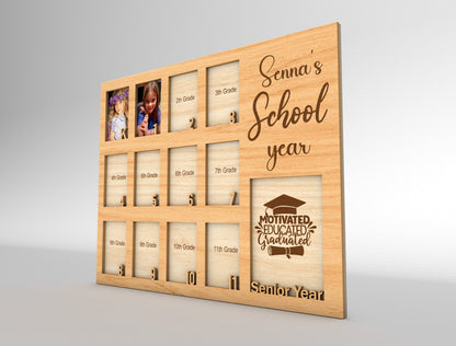 Personalized School Year Photo Frame SVG for xTool and Glowforge