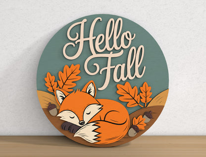 Fall Door Hanger SVG Bundle for Glowforge xTool LightBurn 9 Designs