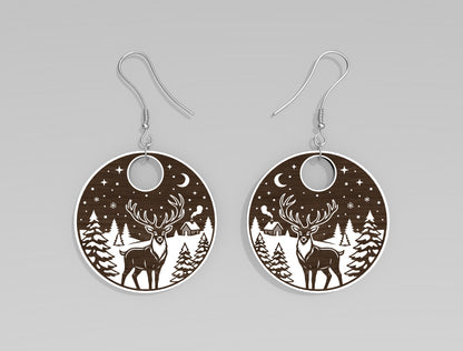 Christmas Winter Scene Wood Earring SVG Bundle 8