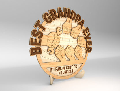 If Dad Can't Fix It Sign SVG Laser Cut File for Glowforge and LightBurn