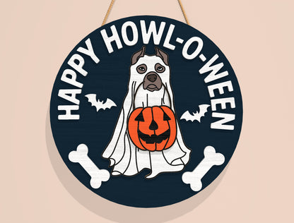 Happy Howl-O-Ween Dog SVG Bundle Laser Cut File | 12 Halloween Dog Designs | Funny Pet Decor | Glowforge, xTool, LightBurn, etc.