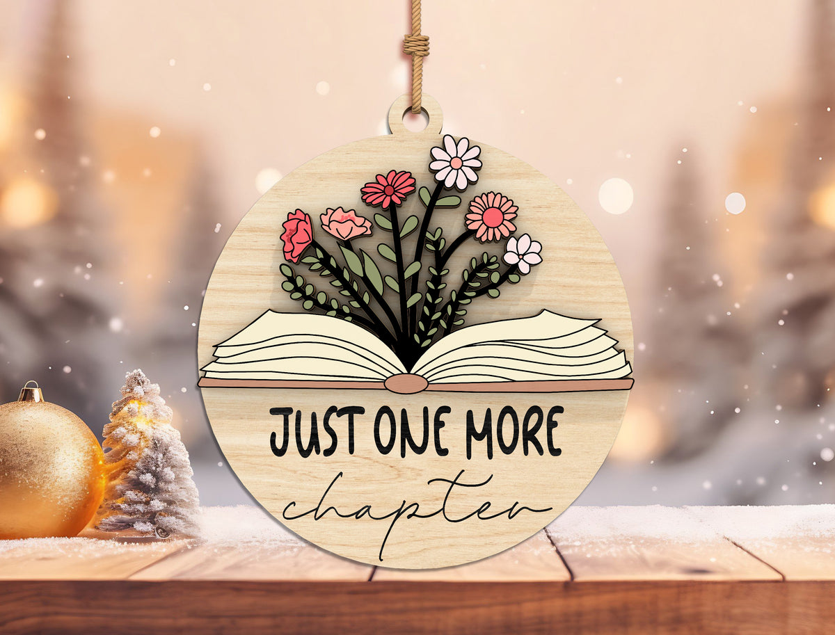 Book Lover Christmas Ornament SVG Bundle 8