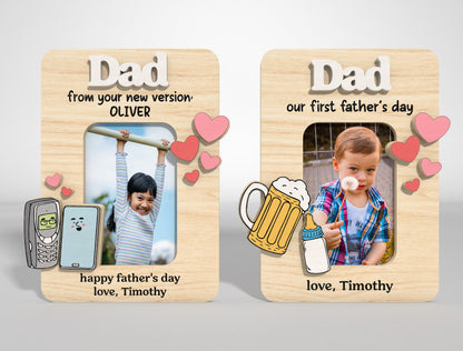 Funny Dad Fridge Photo Magnet SVG Bundle Laser Cut File for Glowforge and xTool
