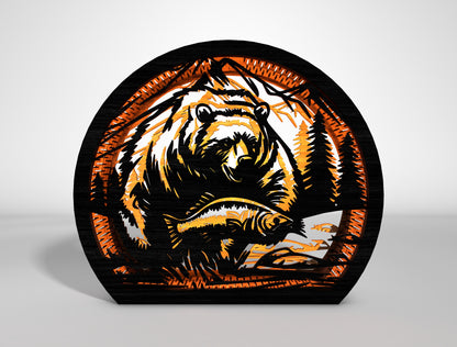 Wildlife Round Lantern SVG Bundle Laser Cut File for Glowforge and LightBurn