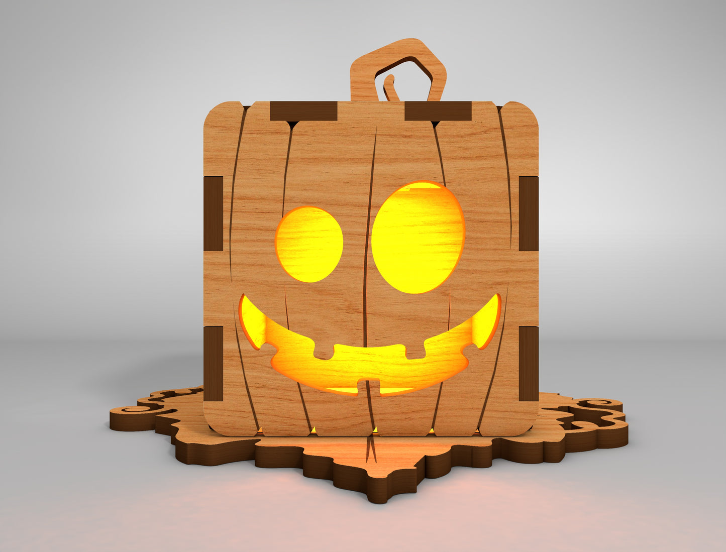 Halloween Pumpkin Lantern Box SVG Set for Glowforge xTool LightBurn