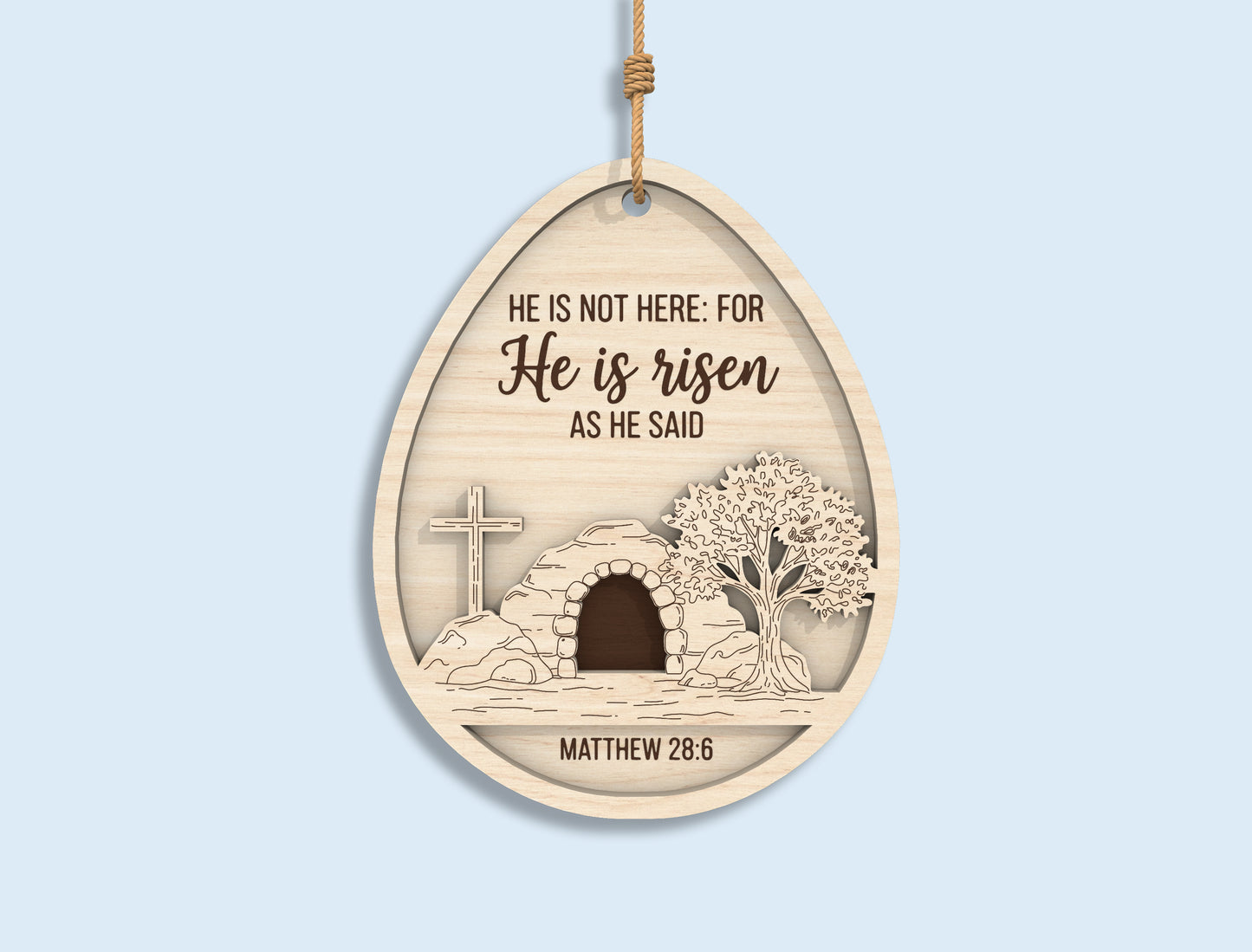 Christian Easter Egg Ornament SVG Bundle for LightBurn and Glowforge